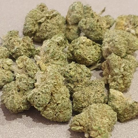 Small buds de White Kush CBD glasshouse, fleurs de petit calibre vendues 1,50 € le gramme chez LV Nature à Roanne