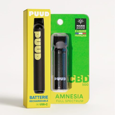 Pod CBD PUUD Amnesia Full Spectrum 500 mg – kit batterie et cartouche